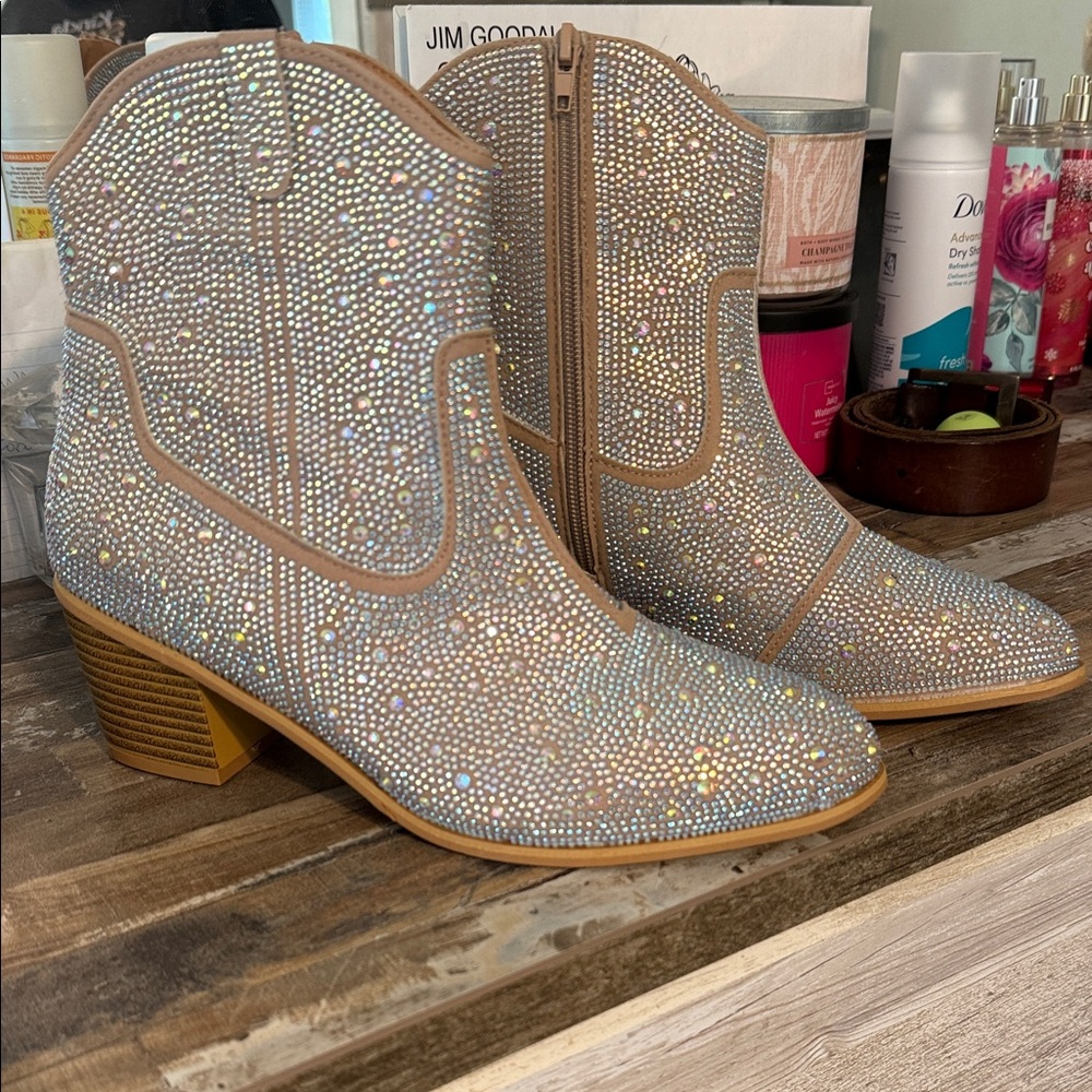 Women's Rhinestone Ankle Boots